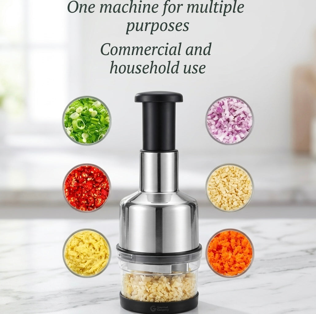 Mini Manual Hand Chopper & Vegetable Slicer