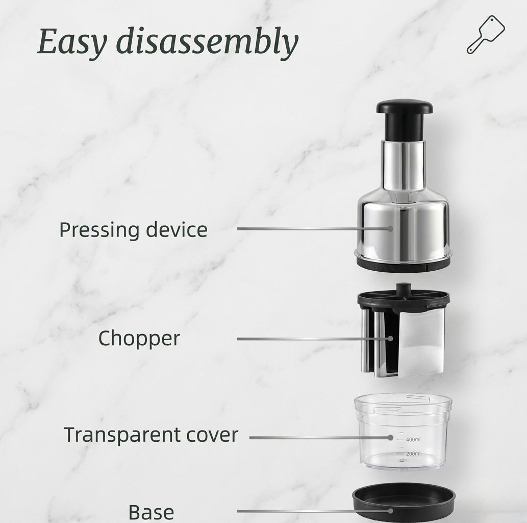 Mini Manual Hand Chopper & Vegetable Slicer