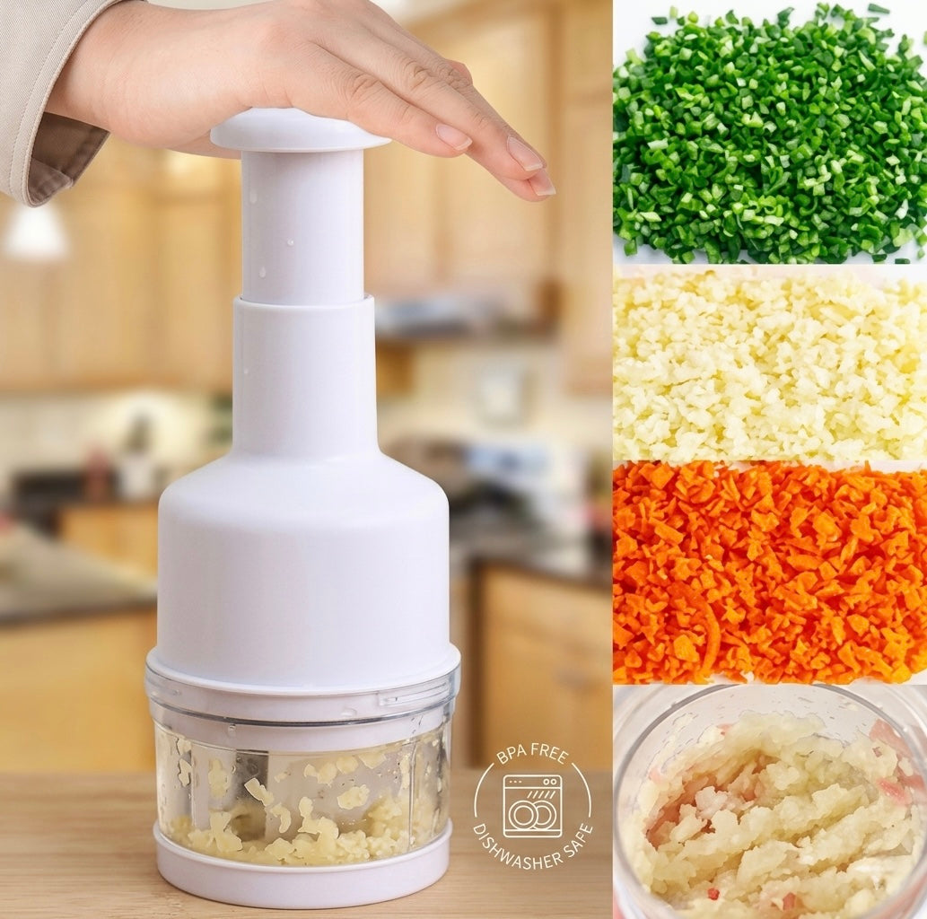 Mini Manual Hand Chopper & Vegetable Slicer