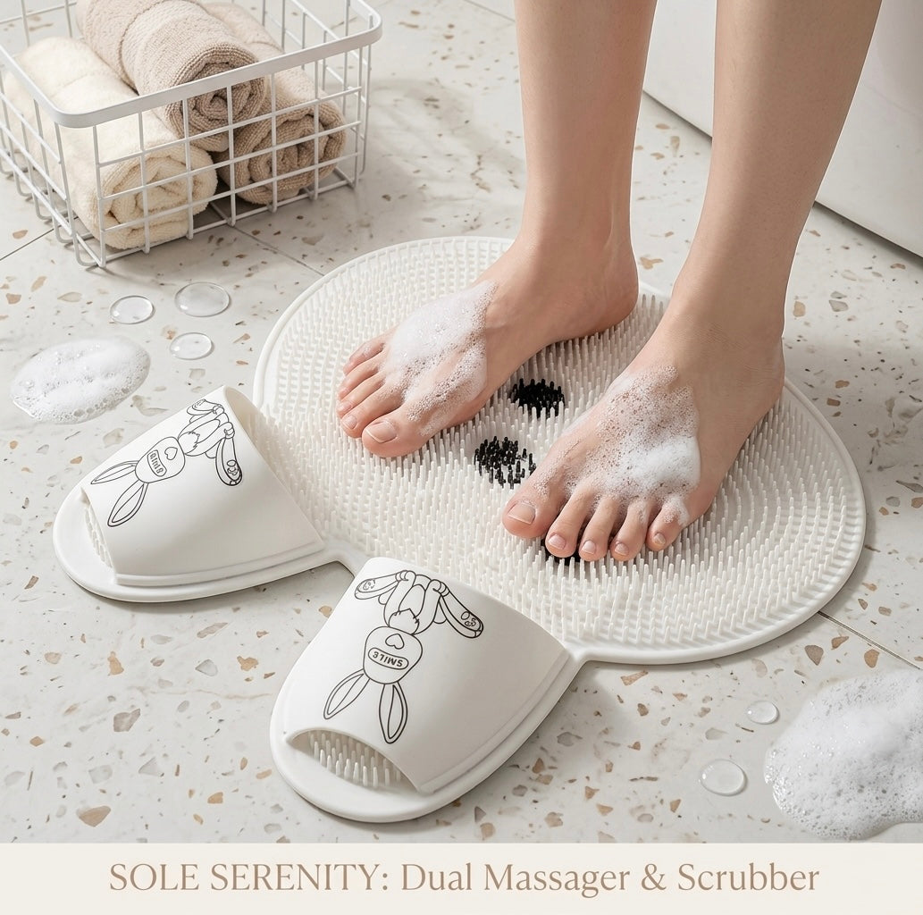 Silicone Foot Scrubber Mat | Anti-Slip Shower Massage & Exfoliator