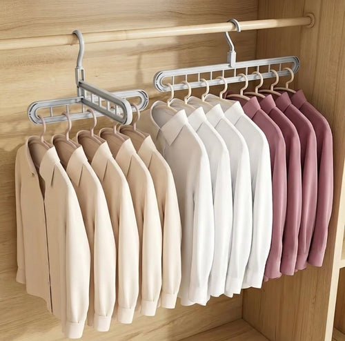 3-Piece Space-Saving Magic Hanger | 360° Rotating 9-Hole Organizer