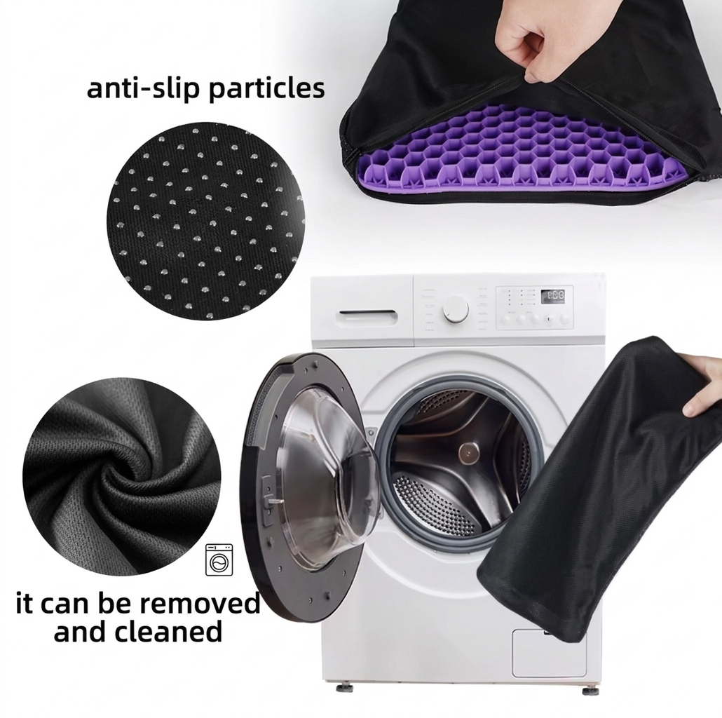 Orthopedic Gel Seat Cushion | Breathable Honeycomb Pressure Relief