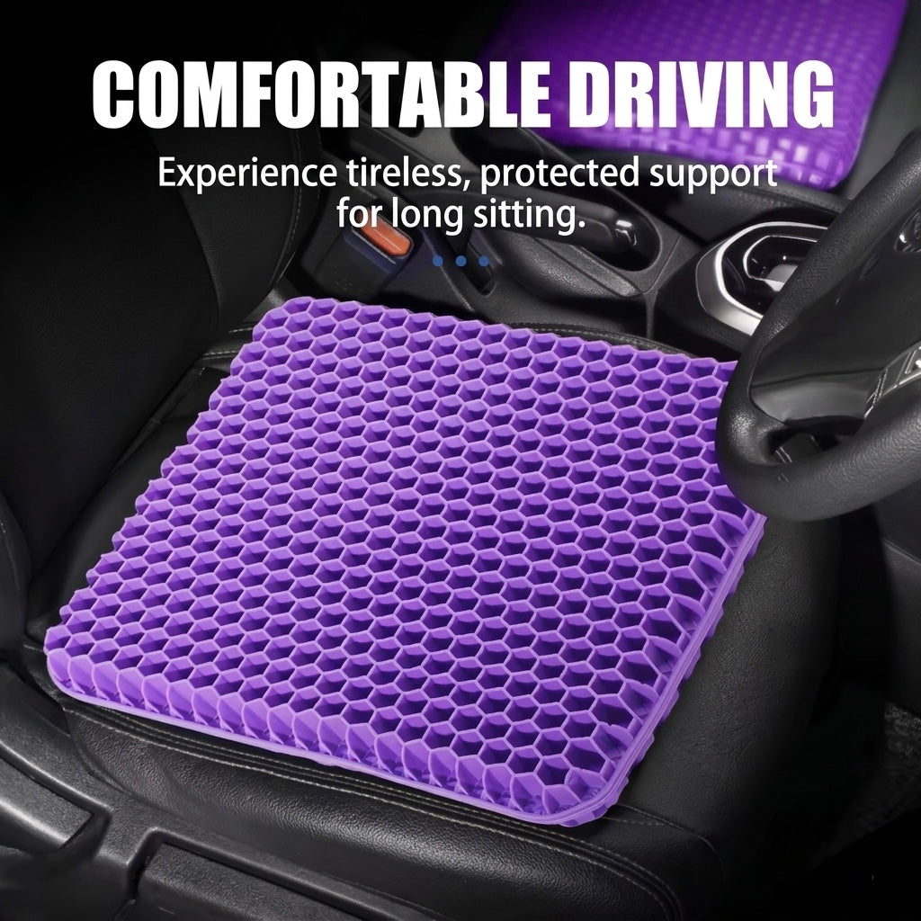 Orthopedic Gel Seat Cushion | Breathable Honeycomb Pressure Relief
